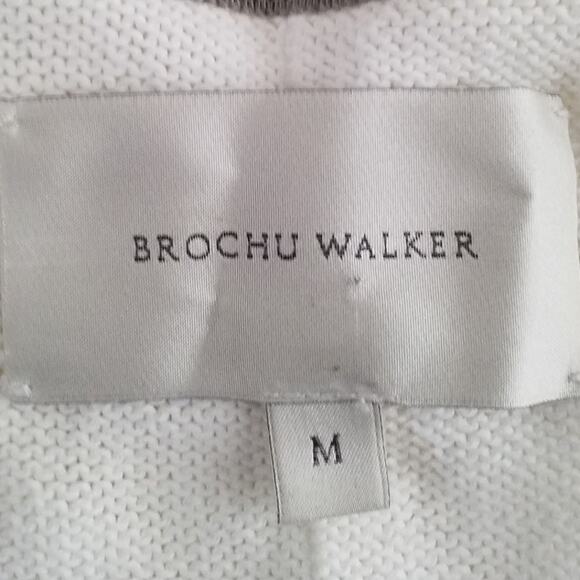 Brochu Walker Roan Layered Henley Top | White | Size M - Picture 5 of 7